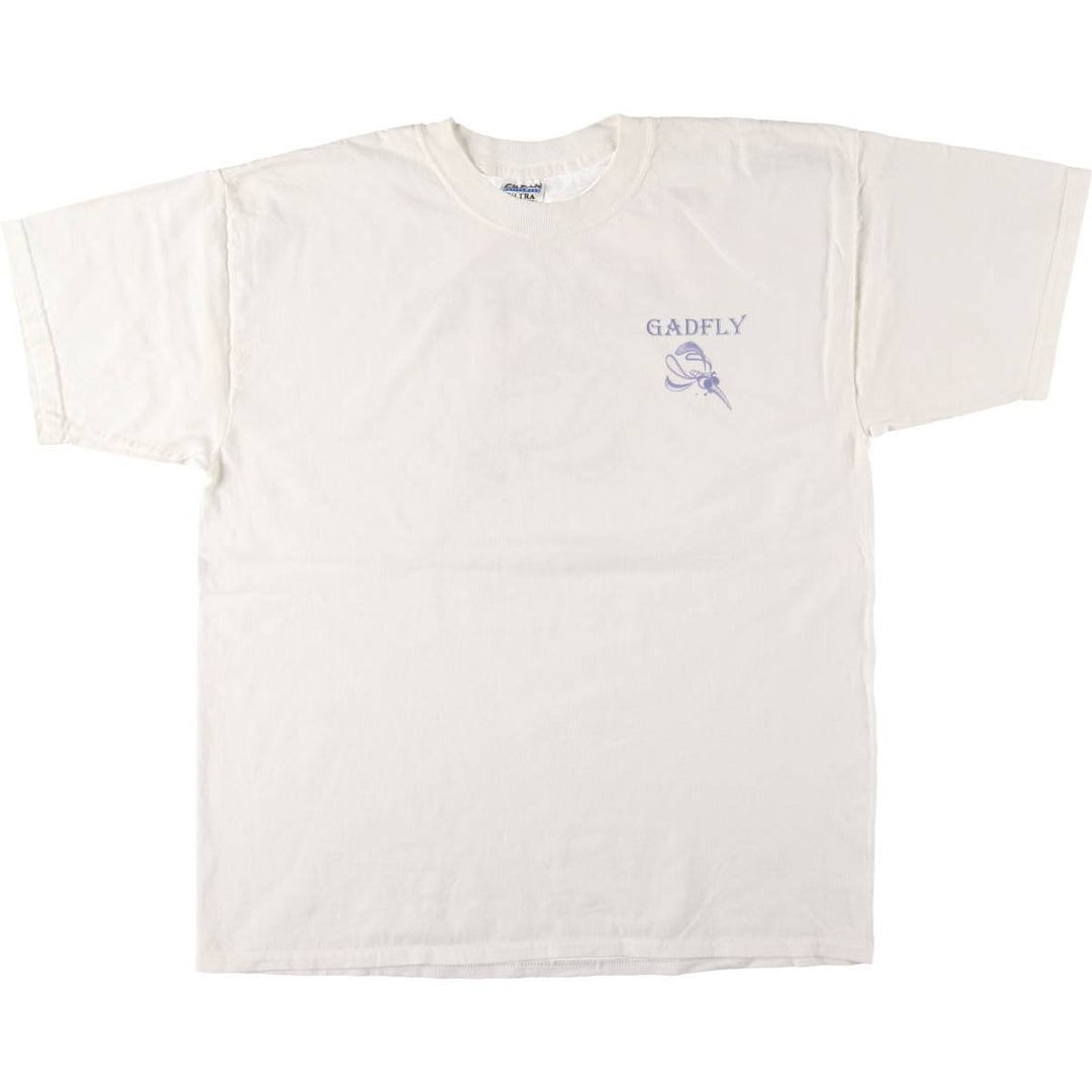 90s~00'S Gildan GADFLY Printed T-shirt Men's XL cotton white type Vintage Second Hand