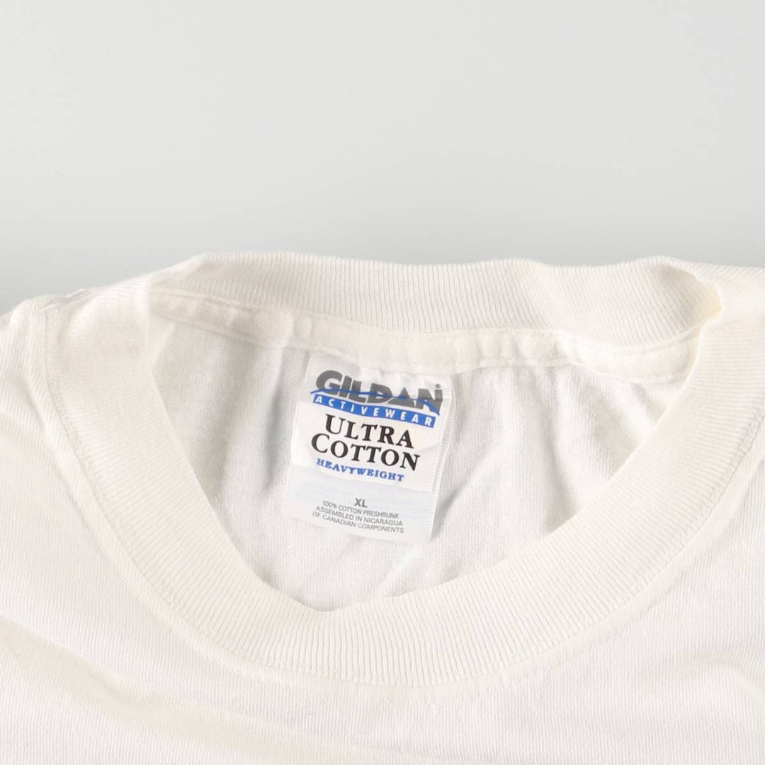 90s~00'S Gildan GADFLY Printed T-shirt Men's XL cotton white type Vintage Second Hand