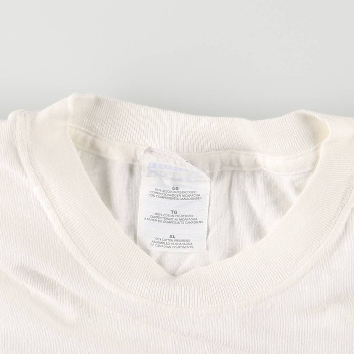 90s~00'S Gildan GADFLY Printed T-shirt Men's XL cotton white type Vintage Second Hand