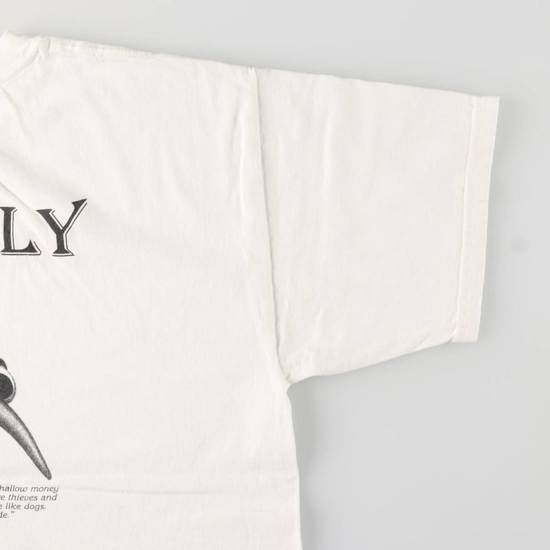 90s~00'S Gildan GADFLY Printed T-shirt Men's XL cotton white type Vintage Second Hand