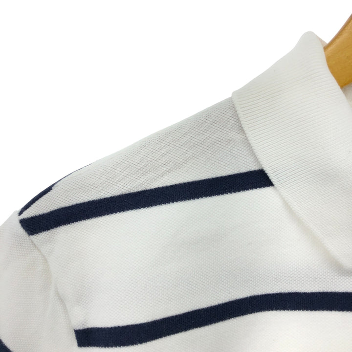 Ralph Lauren Polo by Ralph Lauren Custom Fit Short Sleeve Striped Polo Shirt, Men's Size Medium cotton white type Vintage Second Hand