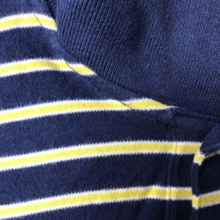 Ralph Lauren POLO by Ralph Lauren Striped Pattern Short Sleeve Striped Polo Shirt Men's Size L cotton navy blue type Vintage Second Hand