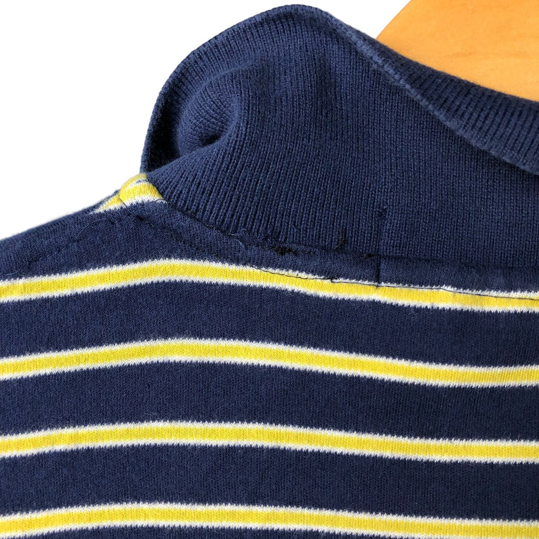 Ralph Lauren POLO by Ralph Lauren Striped Pattern Short Sleeve Striped Polo Shirt Men's Size L cotton navy blue type Vintage Second Hand