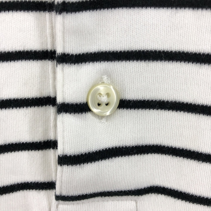 Ralph Lauren POLO RALPH LAUREN CLASSIC FIT short sleeve striped polo shirt men's XL equivalent cotton white type Vintage Second Hand