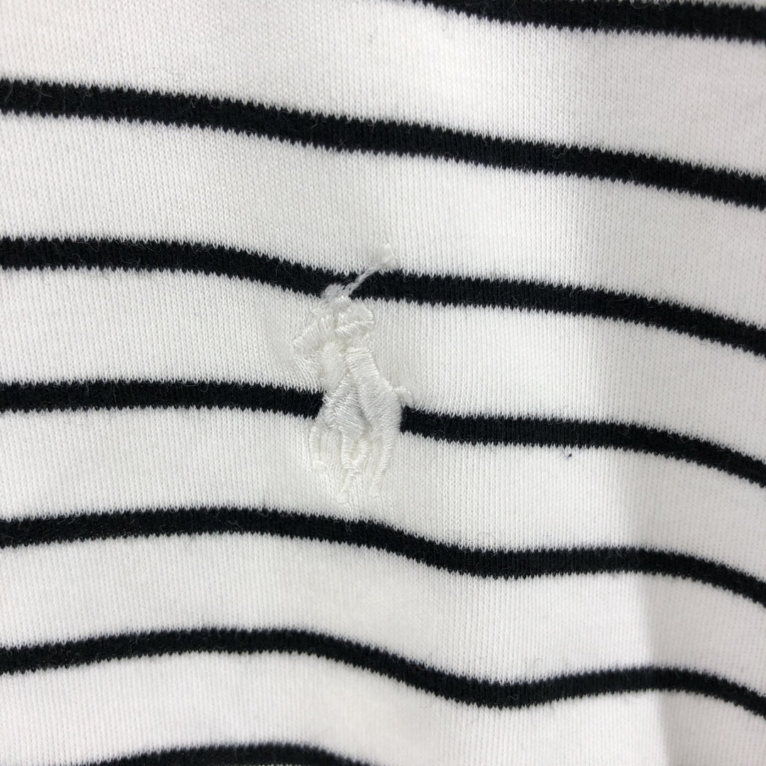 Ralph Lauren POLO RALPH LAUREN CLASSIC FIT short sleeve striped polo shirt men's XL equivalent cotton white type Vintage Second Hand