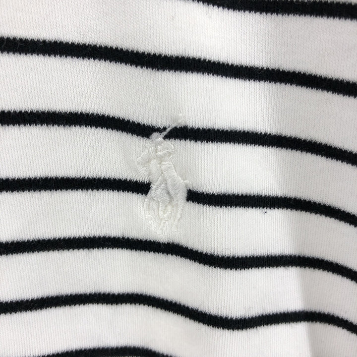 Ralph Lauren POLO RALPH LAUREN CLASSIC FIT short sleeve striped polo shirt men's XL equivalent cotton white type Vintage Second Hand