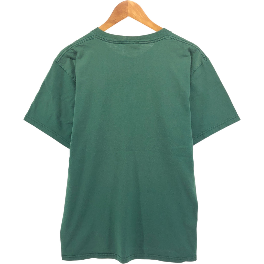 90'S Nike One Point Logo T-shirt, Men's M size, Vintage cotton Green type dark green Vintage Second Hand