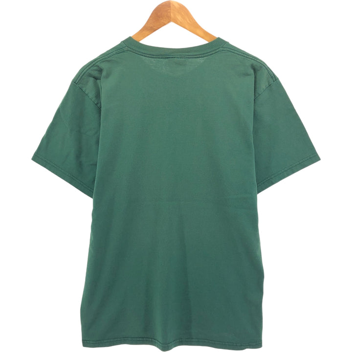 90'S Nike One Point Logo T-shirt, Men's M size, Vintage cotton Green type dark green Vintage Second Hand