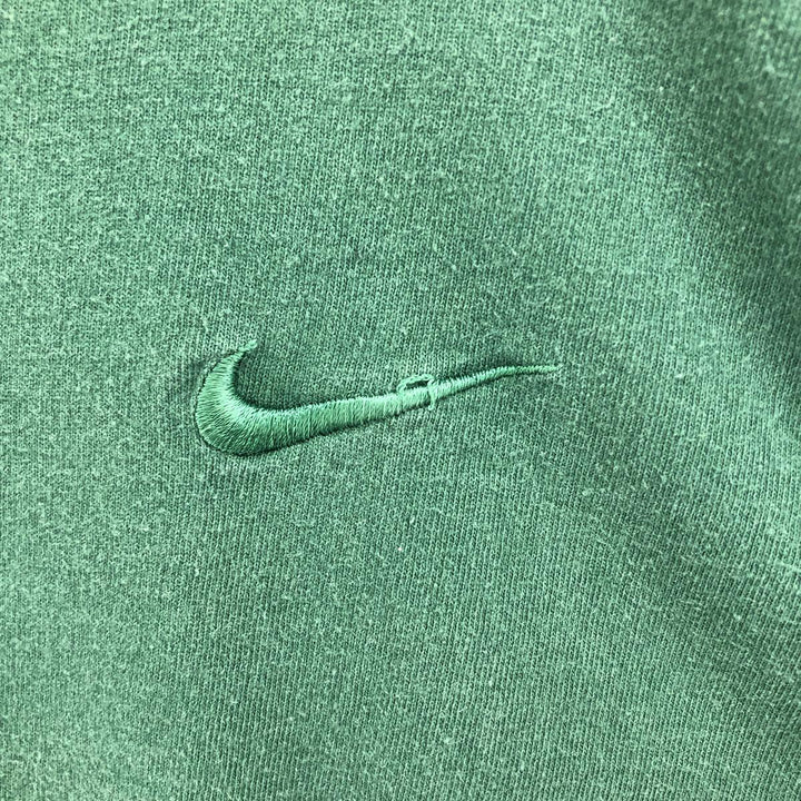 90'S Nike One Point Logo T-shirt, Men's M size, Vintage cotton Green type dark green Vintage Second Hand