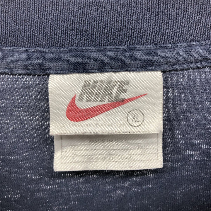90'S Nike Sports Print T-Shirt Made in USA Men's XL Vintage cotton navy blue type Vintage Second Hand