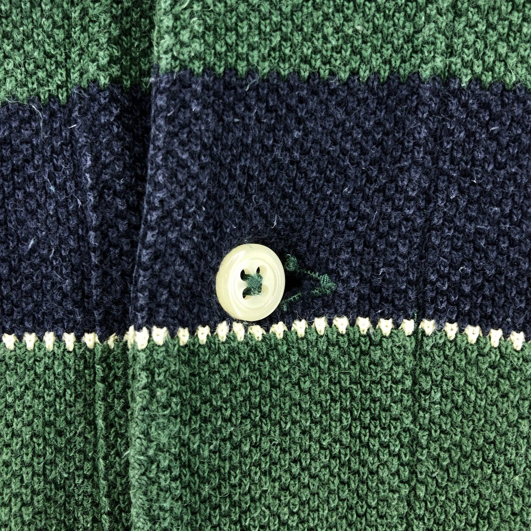 Ralph Lauren POLO by Ralph Lauren short sleeve striped polo shirt, men's size M cotton green type Vintage Second Hand