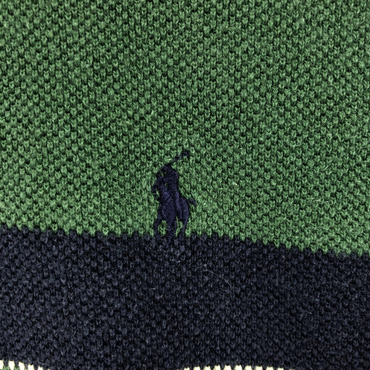 Ralph Lauren POLO by Ralph Lauren short sleeve striped polo shirt, men's size M cotton green type Vintage Second Hand