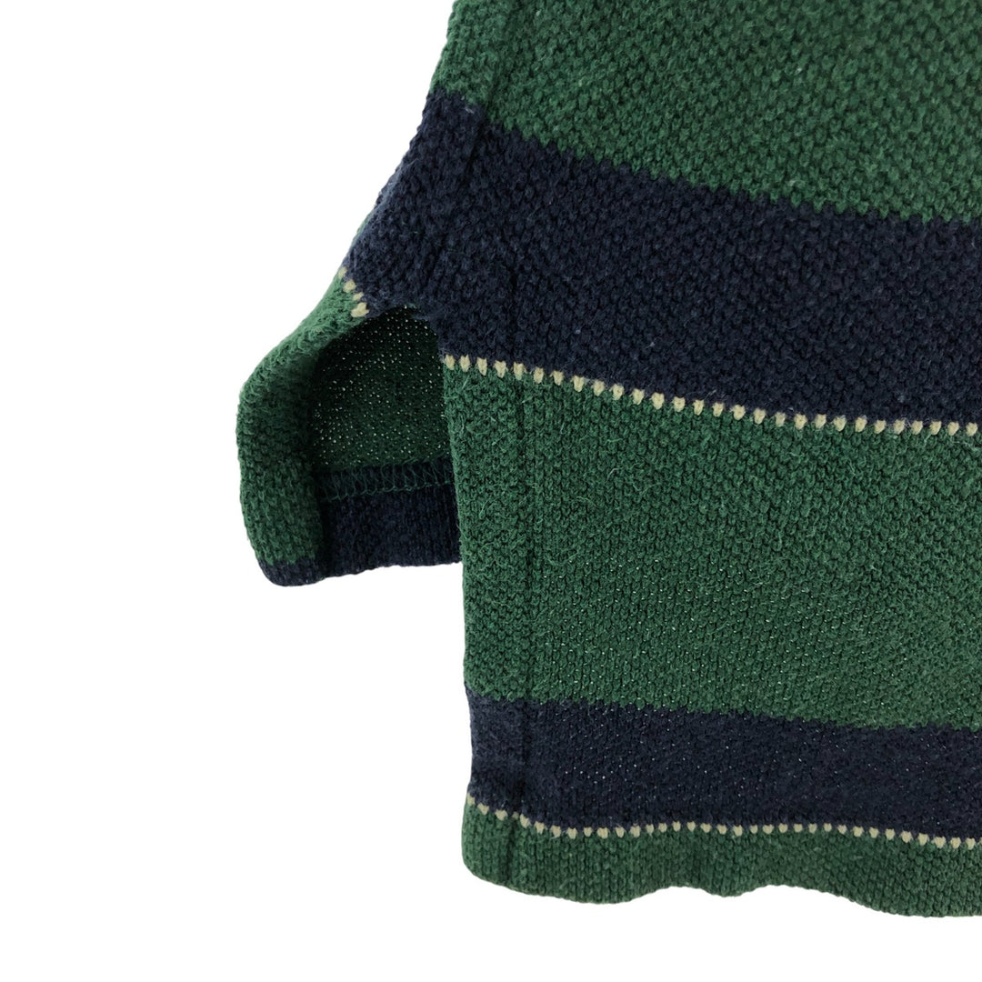 Ralph Lauren POLO by Ralph Lauren short sleeve striped polo shirt, men's size M cotton green type Vintage Second Hand