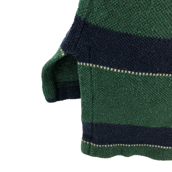 Ralph Lauren POLO by Ralph Lauren short sleeve striped polo shirt, men's size M cotton green type Vintage Second Hand