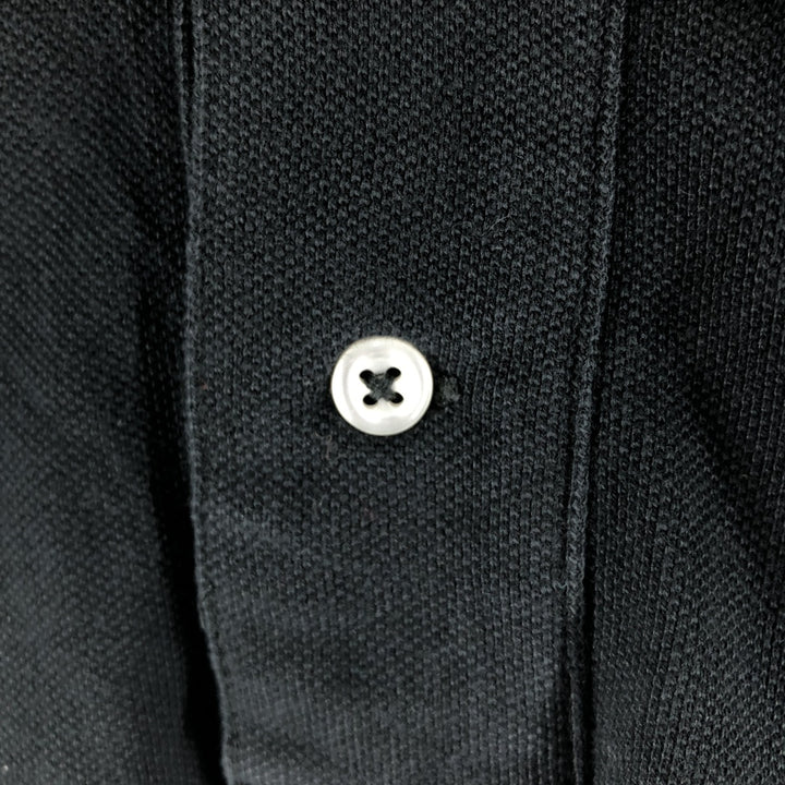 Ralph Lauren POLO by Ralph Lauren CUSTOM FIT short sleeve polo shirt, men's size L cotton black type Vintage Second Hand