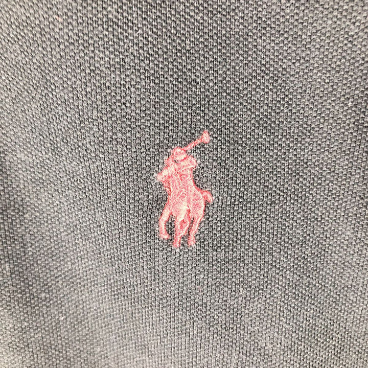 Ralph Lauren POLO by Ralph Lauren CUSTOM FIT short sleeve polo shirt, men's size L cotton black type Vintage Second Hand