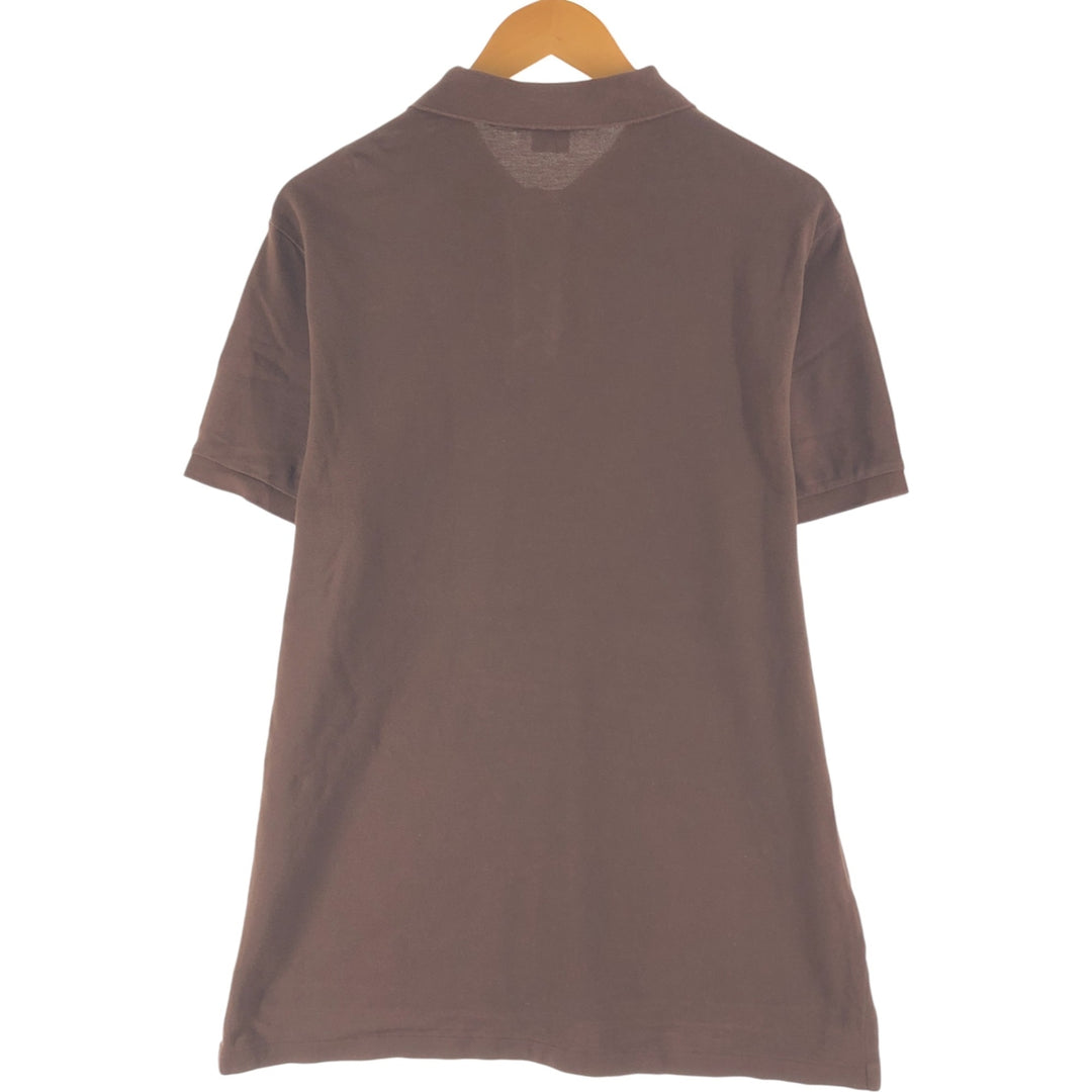 Ralph Lauren POLO by RALPH LAUREN CUSTOM FIT short sleeve polo shirt, men's XL size cotton brown type Vintage Second Hand