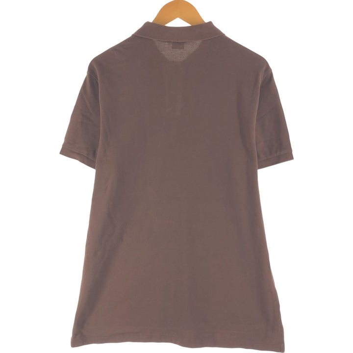 Ralph Lauren POLO by RALPH LAUREN CUSTOM FIT short sleeve polo shirt, men's XL size cotton brown type Vintage Second Hand
