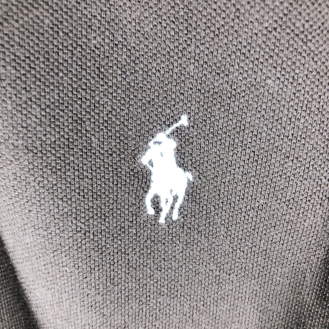 Ralph Lauren POLO by RALPH LAUREN CUSTOM FIT short sleeve polo shirt, men's XL size cotton brown type Vintage Second Hand