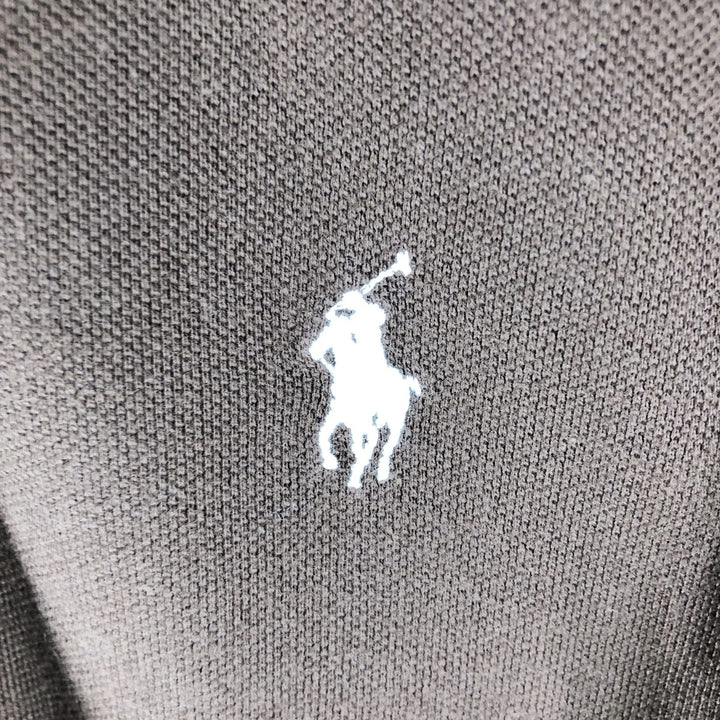 Ralph Lauren POLO by RALPH LAUREN CUSTOM FIT short sleeve polo shirt, men's XL size cotton brown type Vintage Second Hand