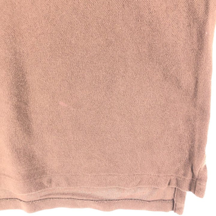 Ralph Lauren POLO by RALPH LAUREN CUSTOM FIT short sleeve polo shirt, men's XL size cotton brown type Vintage Second Hand