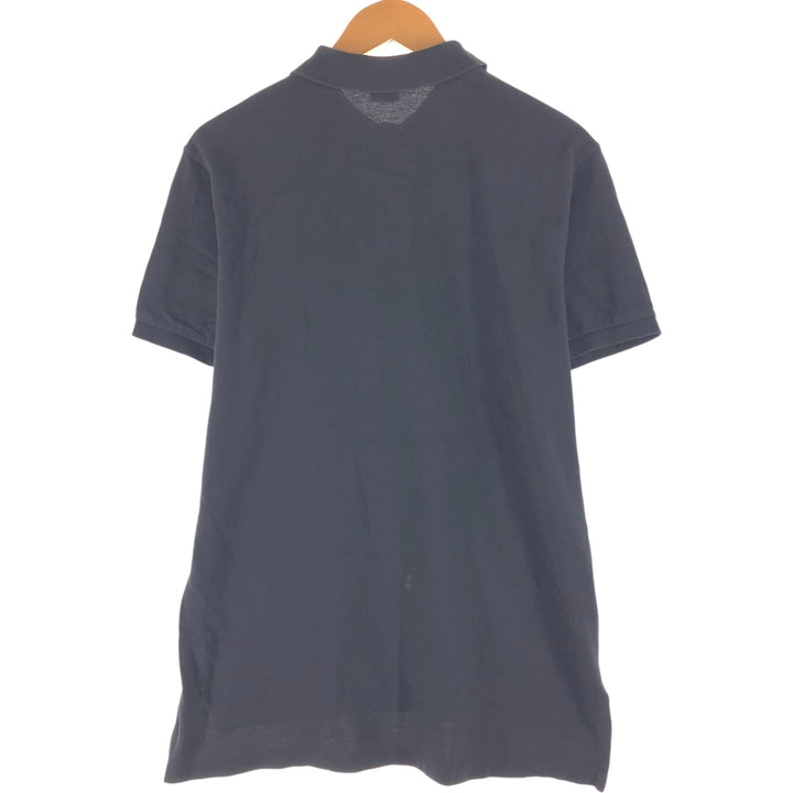 Ralph Lauren POLO by RALPH LAUREN CUSTOM FIT short sleeve polo shirt, men's size L cotton black type Vintage Second Hand