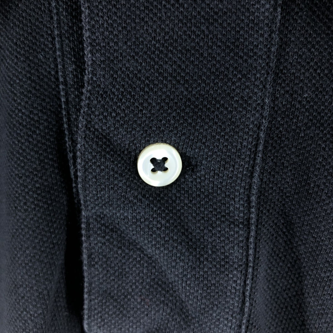 Ralph Lauren POLO by RALPH LAUREN CUSTOM FIT short sleeve polo shirt, men's size L cotton black type Vintage Second Hand