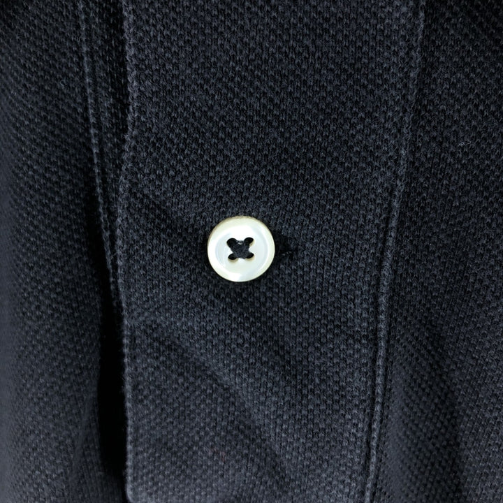 Ralph Lauren POLO by RALPH LAUREN CUSTOM FIT short sleeve polo shirt, men's size L cotton black type Vintage Second Hand