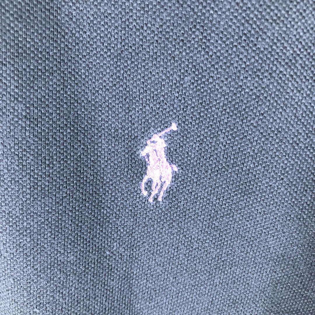 Ralph Lauren POLO by RALPH LAUREN CUSTOM FIT short sleeve polo shirt, men's size L cotton black type Vintage Second Hand