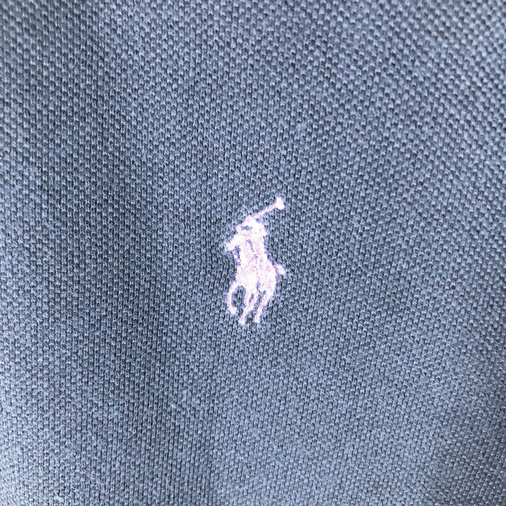 Ralph Lauren POLO by RALPH LAUREN CUSTOM FIT short sleeve polo shirt, men's size L cotton black type Vintage Second Hand