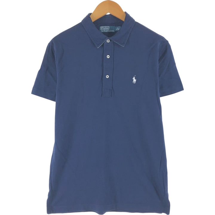 Ralph Lauren POLO by Ralph Lauren short sleeve polo shirt, men's size M cotton navy blue type Vintage Second Hand