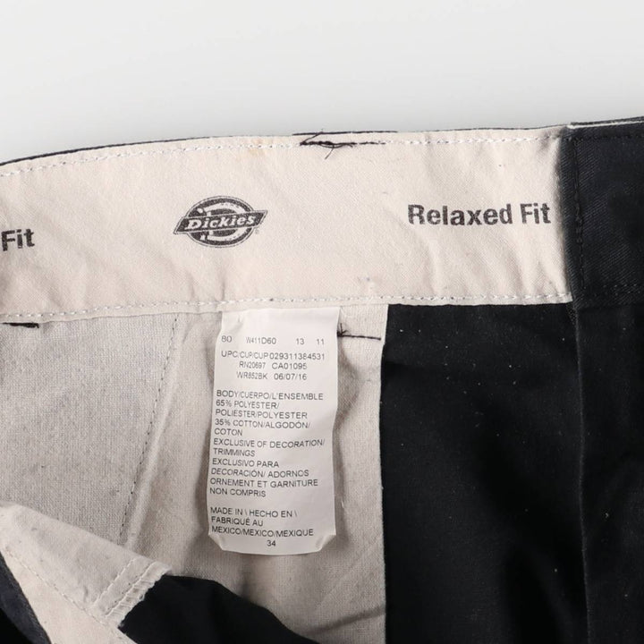 Dickies Relaxed Fit Work Shorts, Half Pants, Men's, W35 equivalent polyester black type Vintage Second Hand