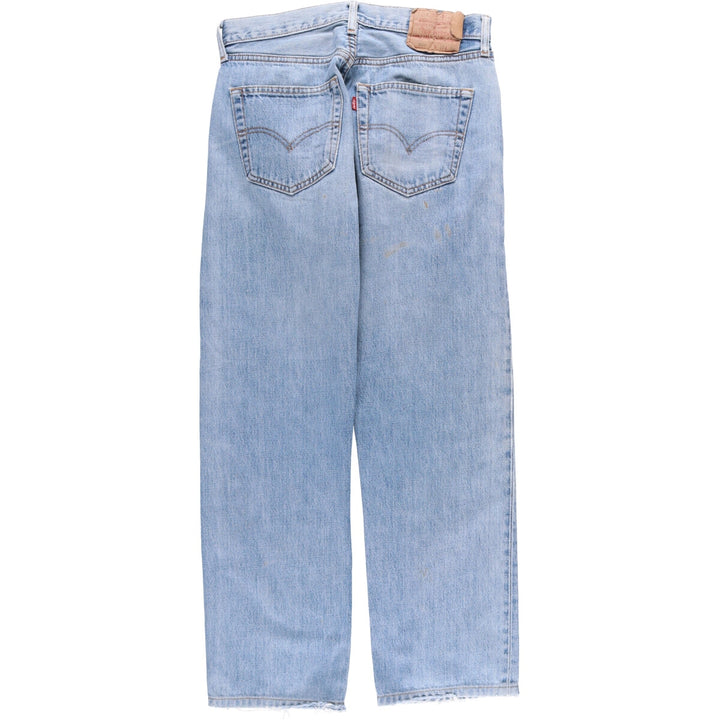00'S Levi's 501-0108 straight denim pants for men, size w29 cotton blue type Vintage Second Hand