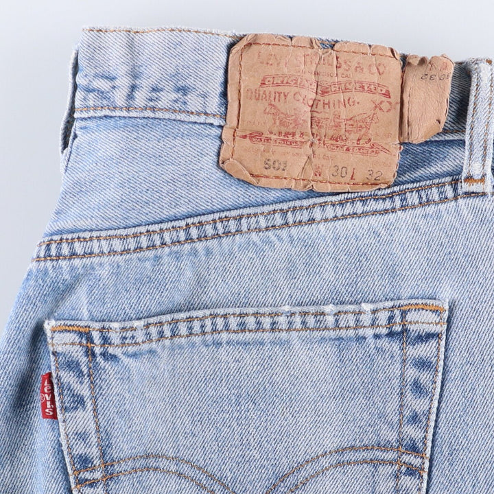 00'S Levi's 501-0108 straight denim pants for men, size w29 cotton blue type Vintage Second Hand