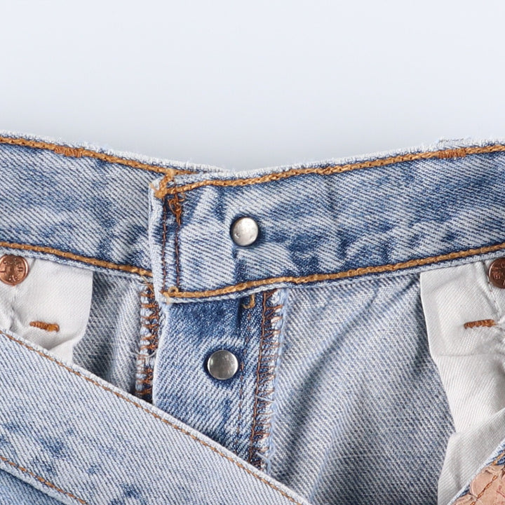 00'S Levi's 501-0108 straight denim pants for men, size w29 cotton blue type Vintage Second Hand
