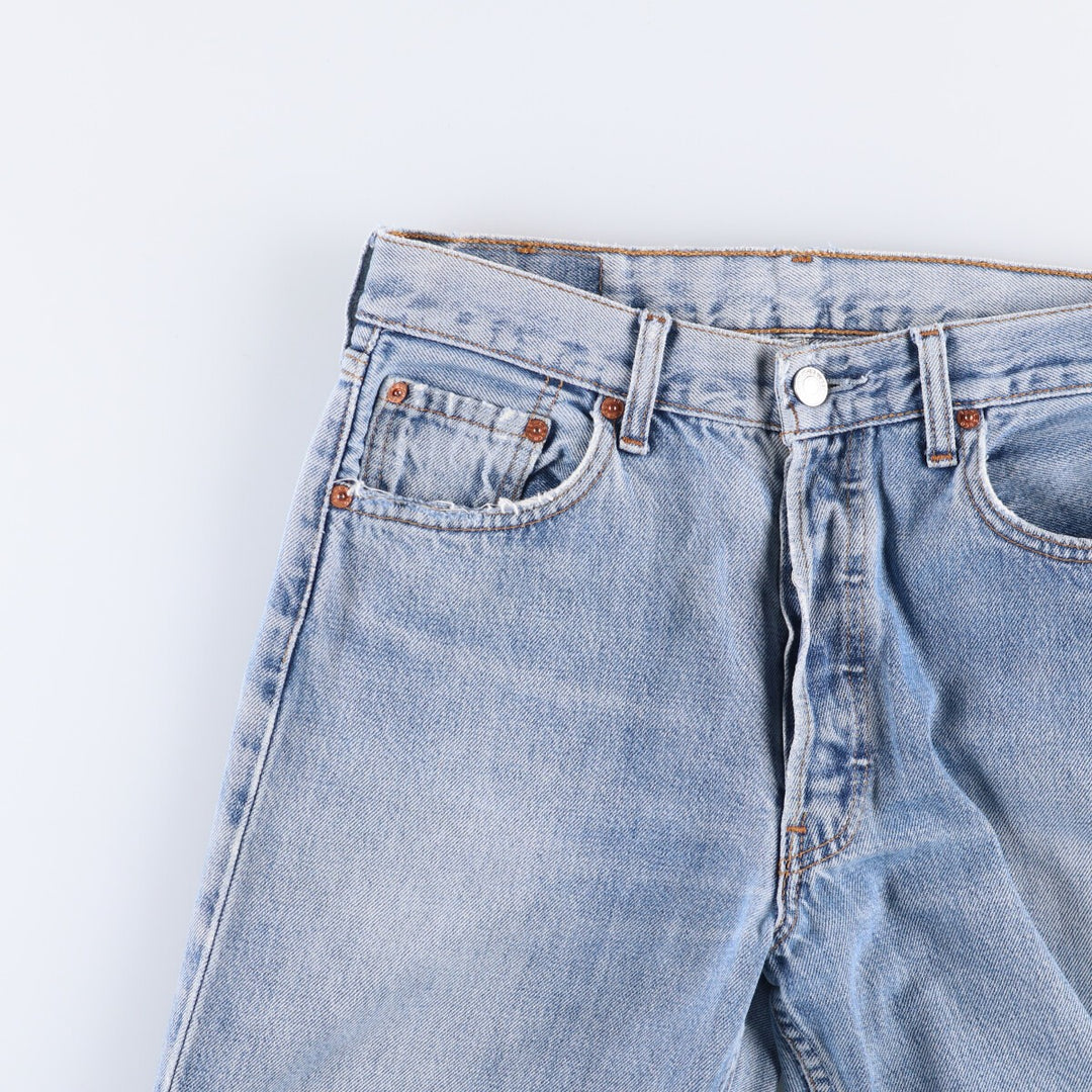 00'S Levi's 501-0108 straight denim pants for men, size w29 cotton blue type Vintage Second Hand