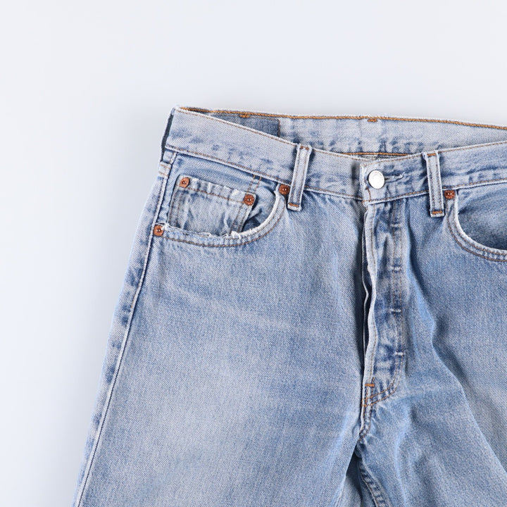 00'S Levi's 501-0108 straight denim pants for men, size w29 cotton blue type Vintage Second Hand