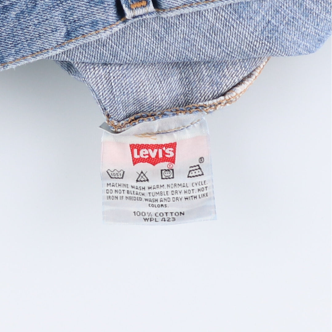 00'S Levi's 15501-0574 Straight denim pants for men, size W32 cotton blue type Vintage Second Hand
