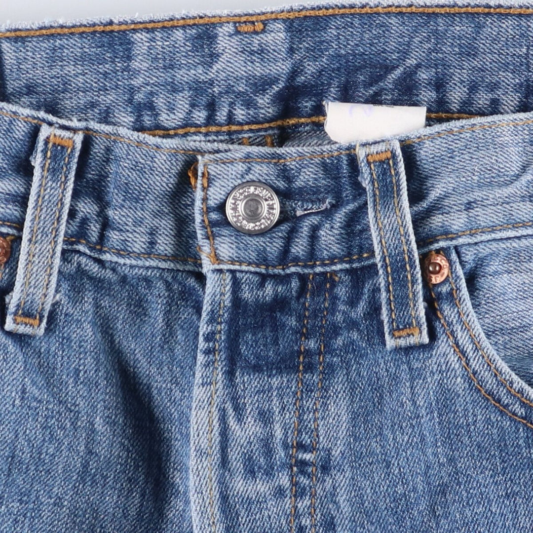 00'S Levi's 15501-0574 Straight denim pants for men, size W32 cotton blue type Vintage Second Hand
