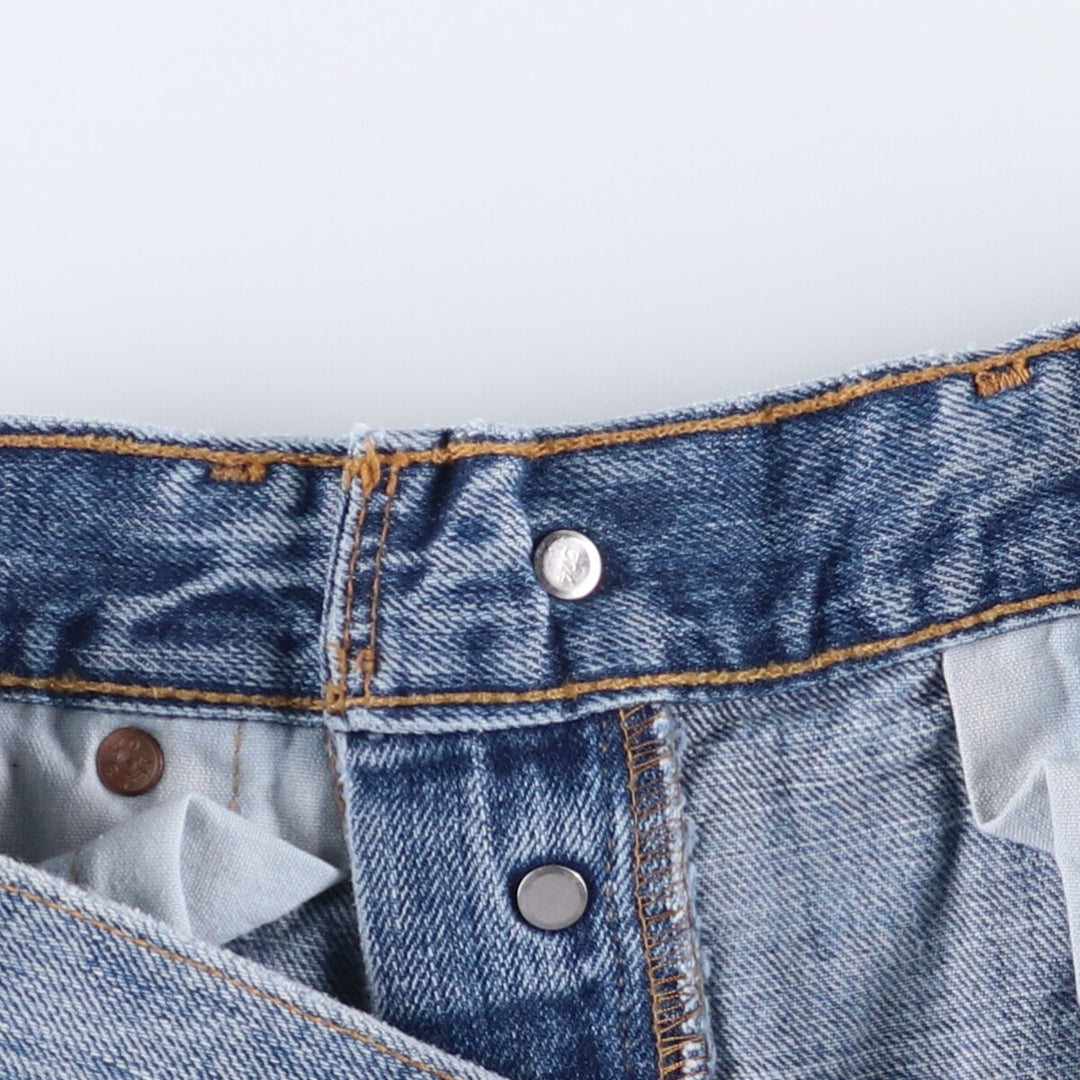 00'S Levi's 15501-0574 Straight denim pants for men, size W32 cotton blue type Vintage Second Hand