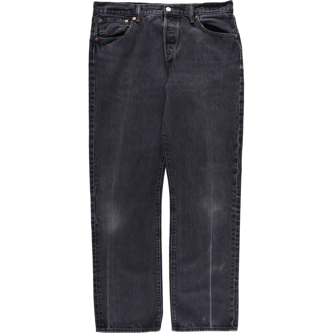 Levi's 501 Black Denim Straight Denim Pants for Men, W35 cotton black type Vintage Second Hand
