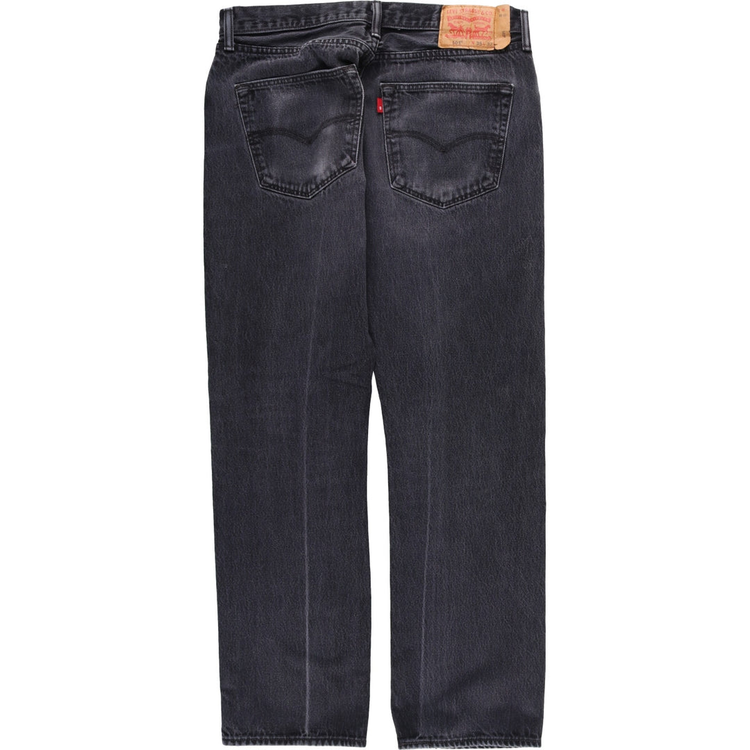 Levi's 501 Black Denim Straight Denim Pants for Men, W35 cotton black type Vintage Second Hand