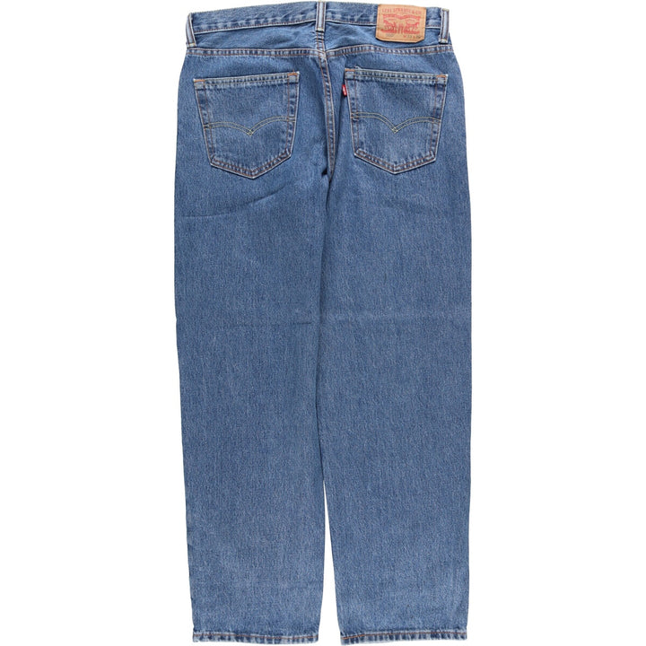 Levi's 550 tapered denim pants for men, size w35 cotton blue type Vintage Second Hand