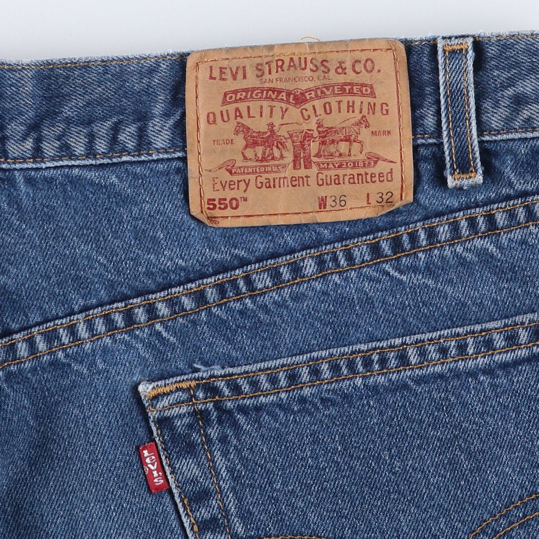 90'S Levi's 550 Relaxed Fit Tapered Denim Pants Men's W35 Vintage cotton blue type Vintage Second Hand