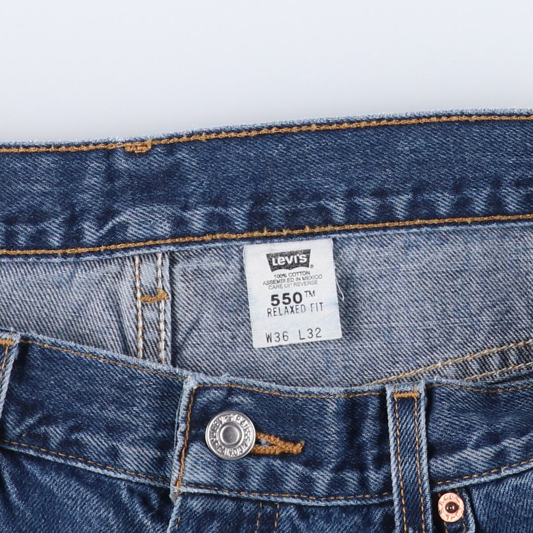 90'S Levi's 550 Relaxed Fit Tapered Denim Pants Men's W35 Vintage cotton blue type Vintage Second Hand
