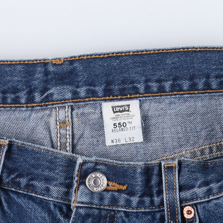 90'S Levi's 550 Relaxed Fit Tapered Denim Pants Men's W35 Vintage cotton blue type Vintage Second Hand