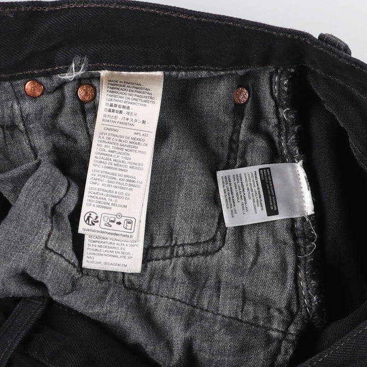 Levi's 501 Black Denim Straight Denim Pants for Men, W37 cotton black type Vintage Second Hand