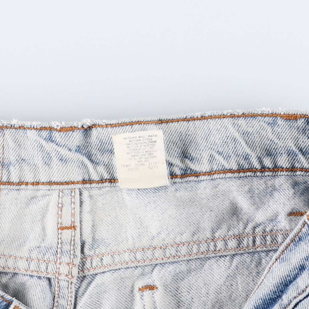 90'S Levi's 550 Relaxed Fit Tapered Leg Denim Pants with Orange Tab, Men's Size 34 (Vintage) unclear blue type Vintage Second Hand