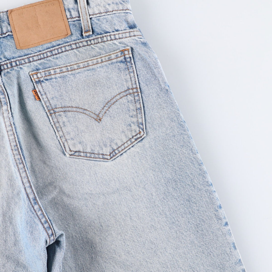 90'S Levi's 550 Relaxed Fit Tapered Leg Denim Pants with Orange Tab, Men's Size 34 (Vintage) unclear blue type Vintage Second Hand