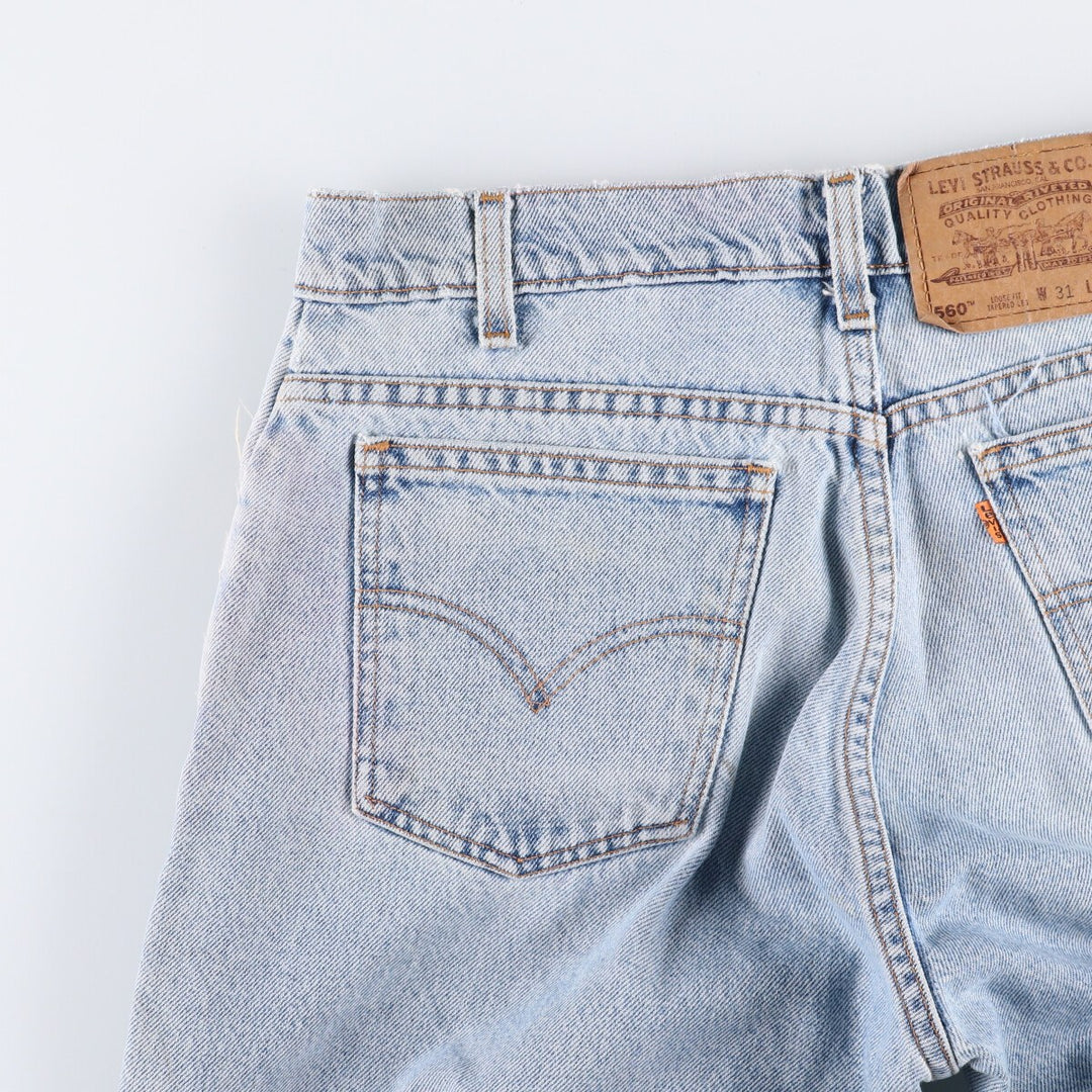 90'S Levi's 560 loose fit tapered leg denim pants, men's size W32, vintage cotton blue type Vintage Second Hand